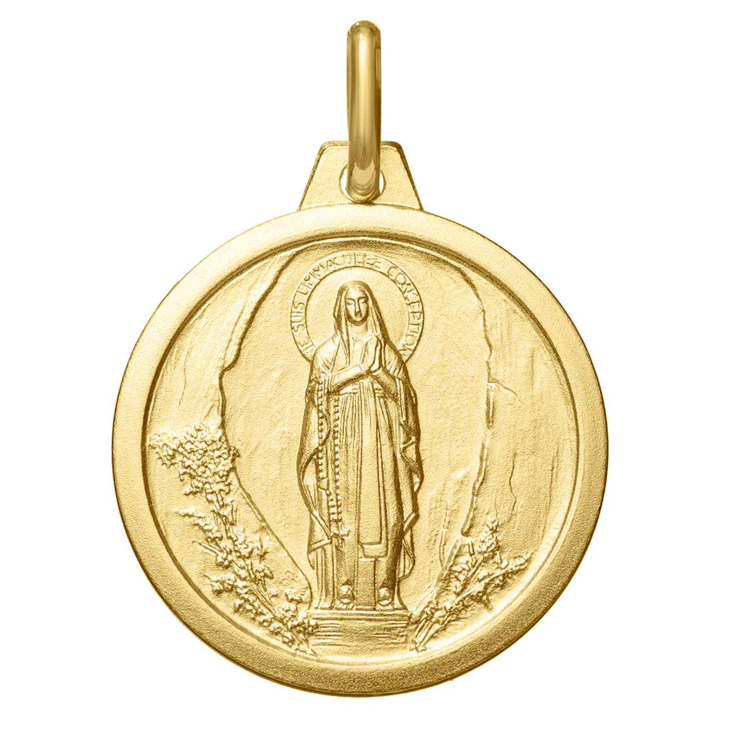 Médaille Vierge De Lourdes - Or Jaune 18ct 3 Médaille Vierge De Lourdes - Or Jaune 18ct
