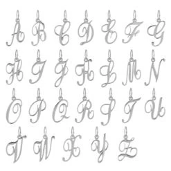 Pendentif Initiale - Or Blanc 18ct