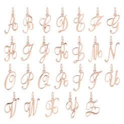 Pendentif Initiale - Or Rose 18ct