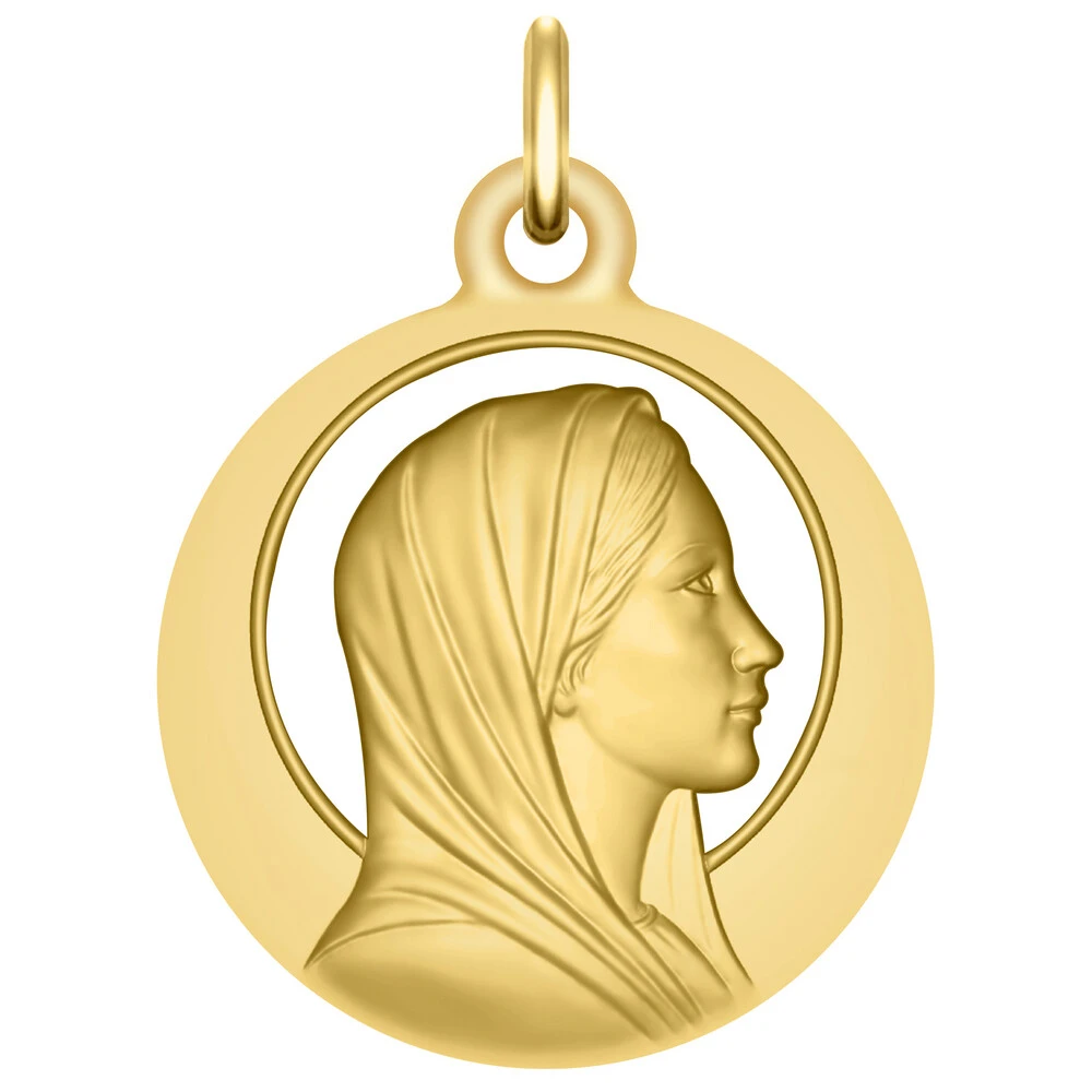 Médaille Vierge Ajourée - Or Jaune 9ct 3 Médaille Vierge Ajourée - Or Jaune 9ct