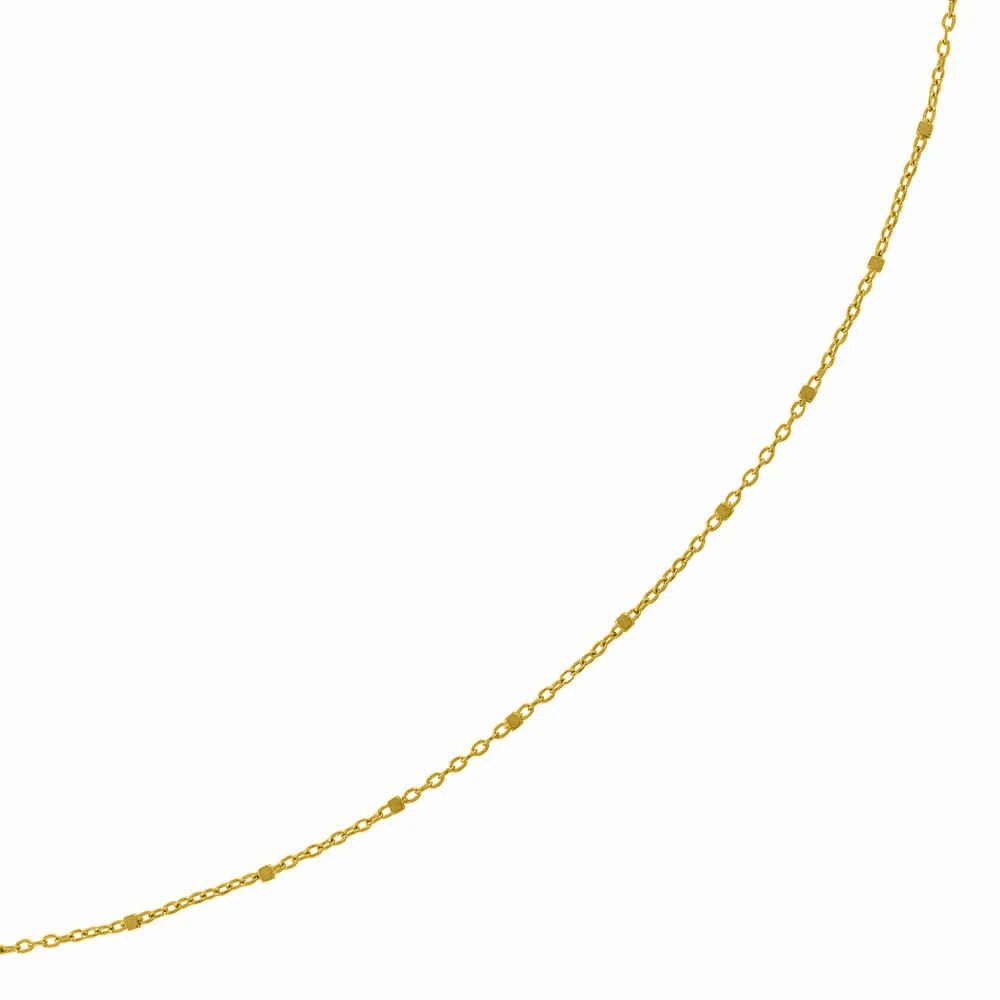 Chaine Forçat Rond Cubes - Or Jaune 18ct 4 Chaine Forçat Rond Cubes - Or Jaune 18ct – Image 2