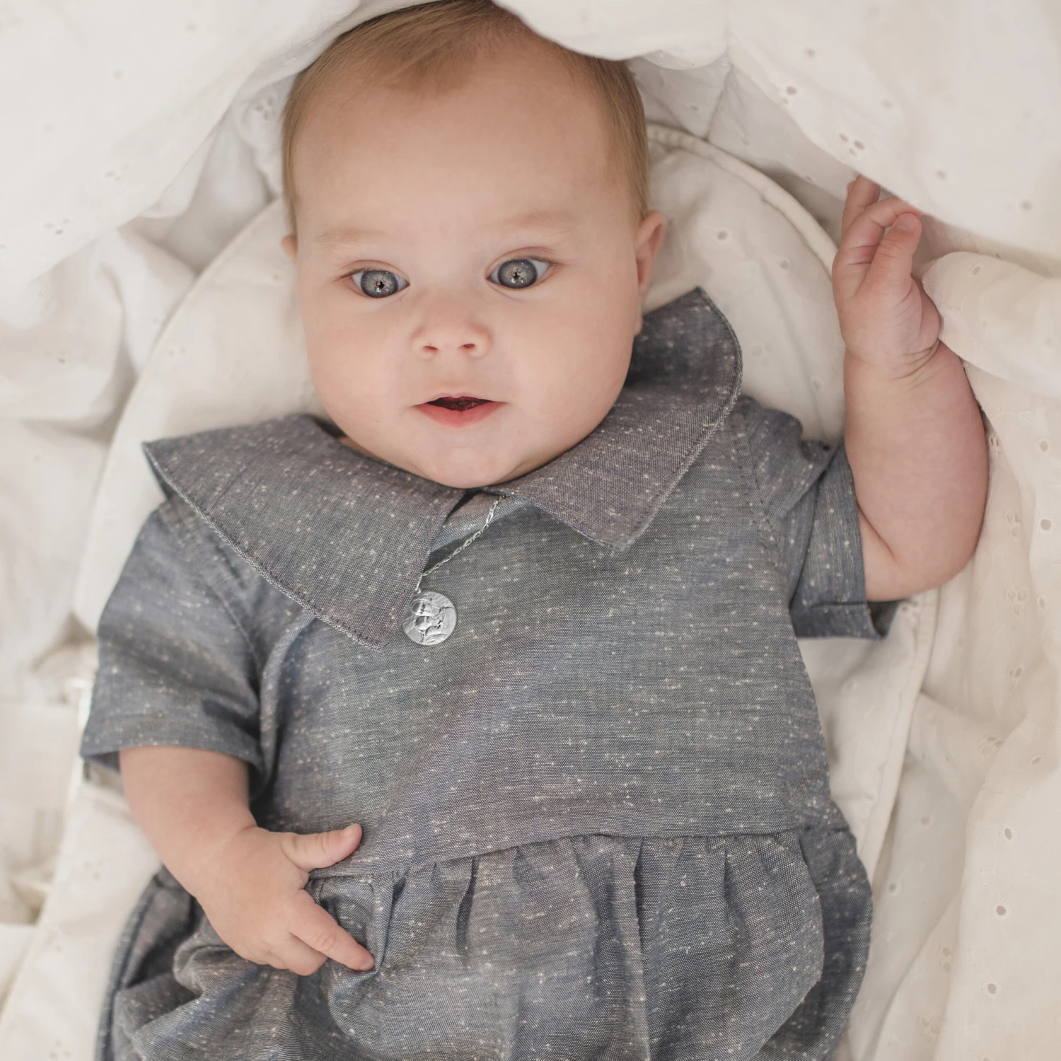 Médaille Vierge à L'enfant Au Rameau - Argent Massif 4 Médaille Vierge à L'enfant Au Rameau - Argent Massif – Image 2