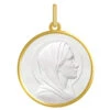 Médaille Vierge - Or Jaune 18ct & Nacre -Maison de la Médaille Soldes MDM NAC Vierge aureole2 product