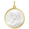 Médaille Vierge à L'enfant - Or Jaune 18ct & Nacre 2 Médaille Vierge à L'enfant - Or Jaune 18ct & Nacre -Maison de la Médaille Soldes MDM NAC vierge enfant2 product