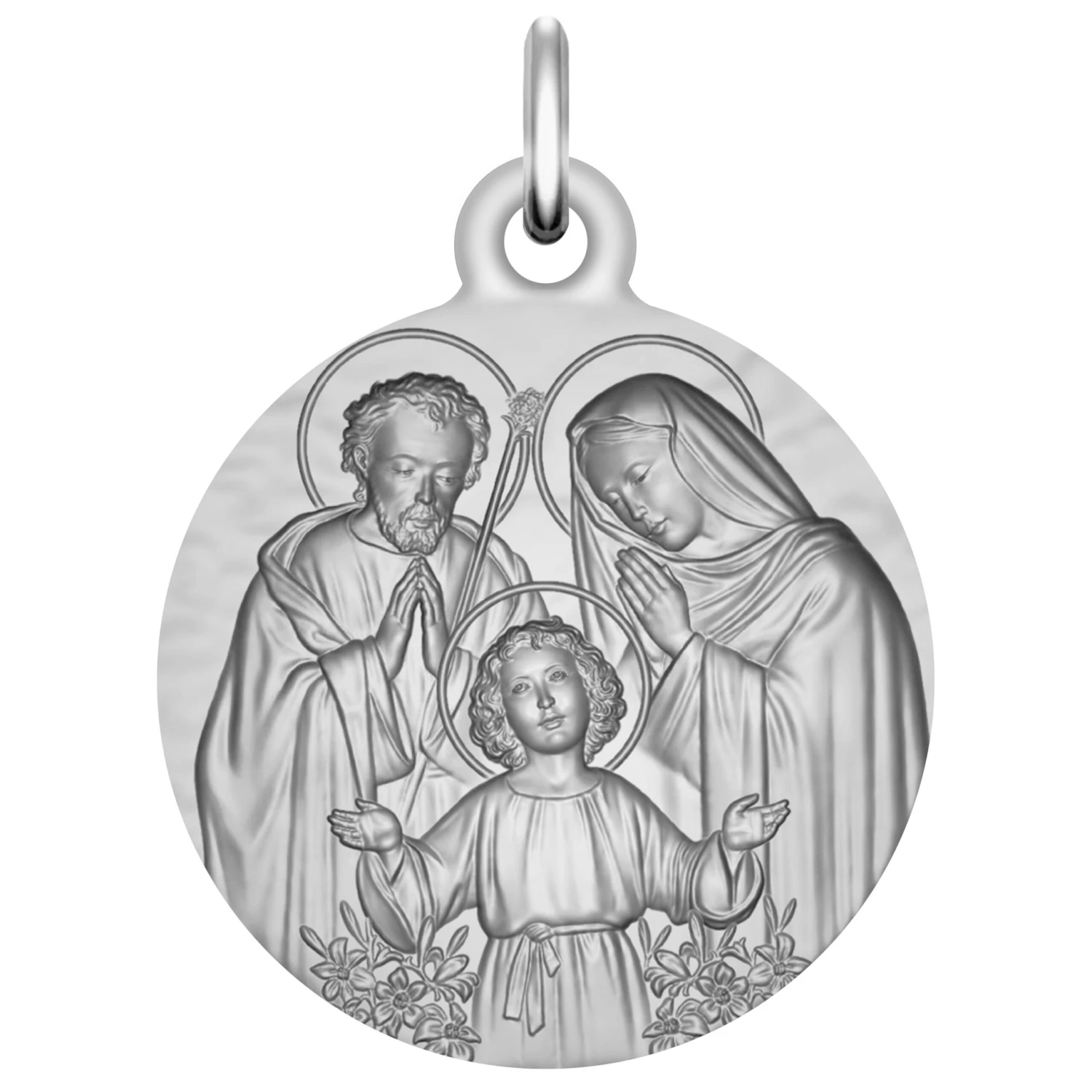 Médaille Sainte Famille - Argent Massif 3 Médaille Sainte Famille - Argent Massif