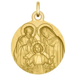 Médaille Sainte Famille - Or Jaune 18ct
