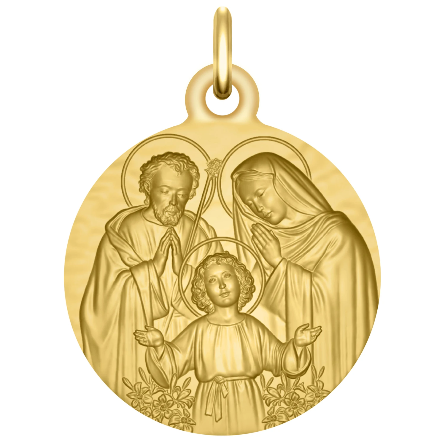 Médaille Sainte Famille - Or Jaune 18ct 3 Médaille Sainte Famille - Or Jaune 18ct