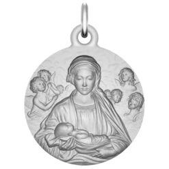 Médaille Notre-Dame Des Anges - Or Blanc 18ct