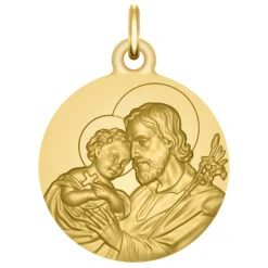 Médaille Saint Joseph - Or Jaune 9ct