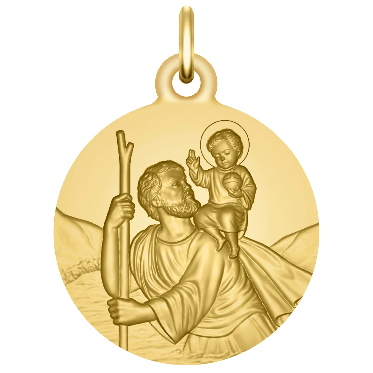 Médaille Saint Christophe - Or Jaune 9ct 3 Médaille Saint Christophe - Or Jaune 9ct
