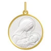 Médaille Vierge à L'enfant - Amour Maternel - Or Jaune 18ct & Nacre -Maison de la Médaille Soldes MDM8 nac product