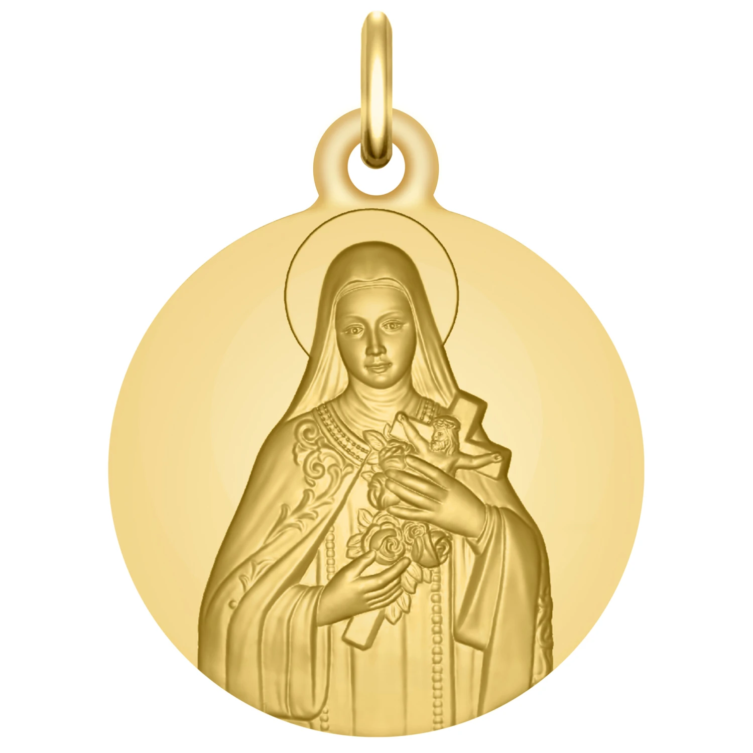 Médaille Sainte Thérèse De Lisieux - Or Jaune 18ct 3 Médaille Sainte Thérèse De Lisieux - Or Jaune 18ct