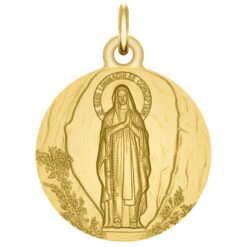 Médaille Notre Dame De Lourdes - Or Jaune 18ct