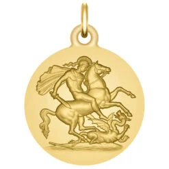 Médaille Saint Georges - Or Jaune 9ct