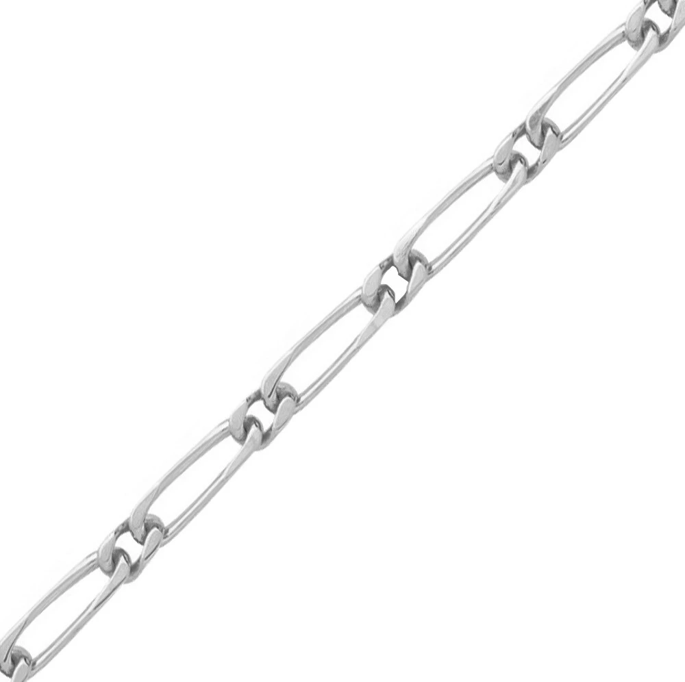 Chaine Gourmette Cheval Alternée - Argent Massif 3 Chaine Gourmette Cheval Alternée - Argent Massif