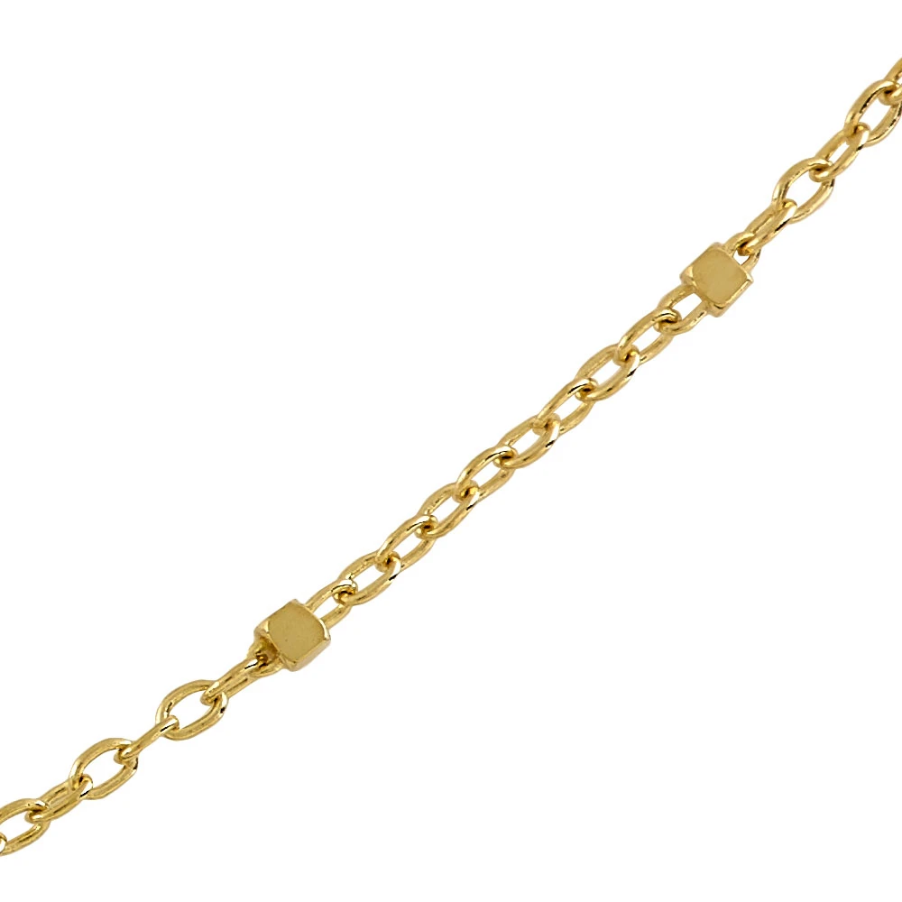 Chaine Forçat Rond Cubes - Or Jaune 18ct 3 Chaine Forçat Rond Cubes - Or Jaune 18ct