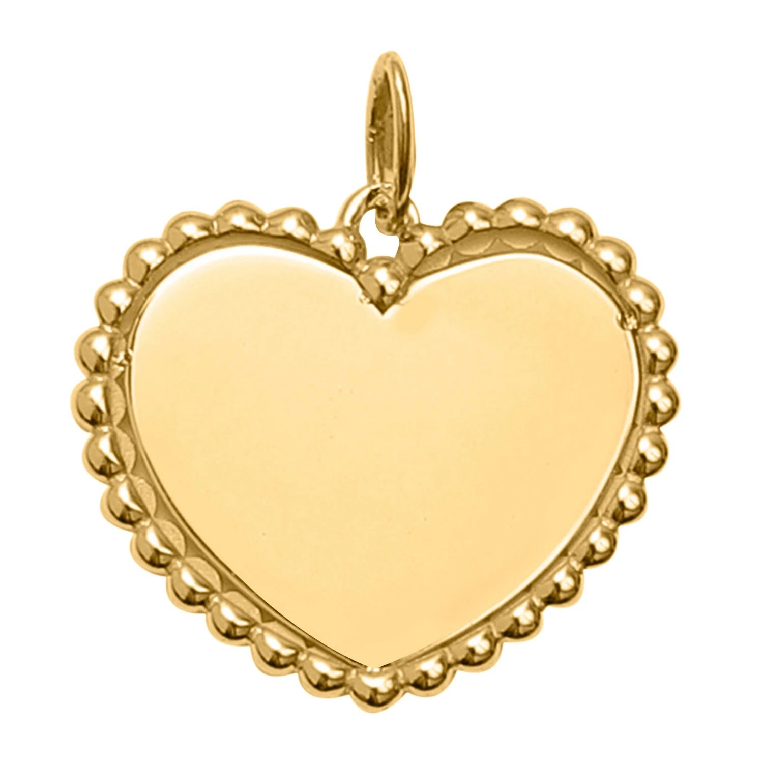 Pendentif Coeur Boules - Or Jaune 18ct 3 Pendentif Coeur Boules - Or Jaune 18ct