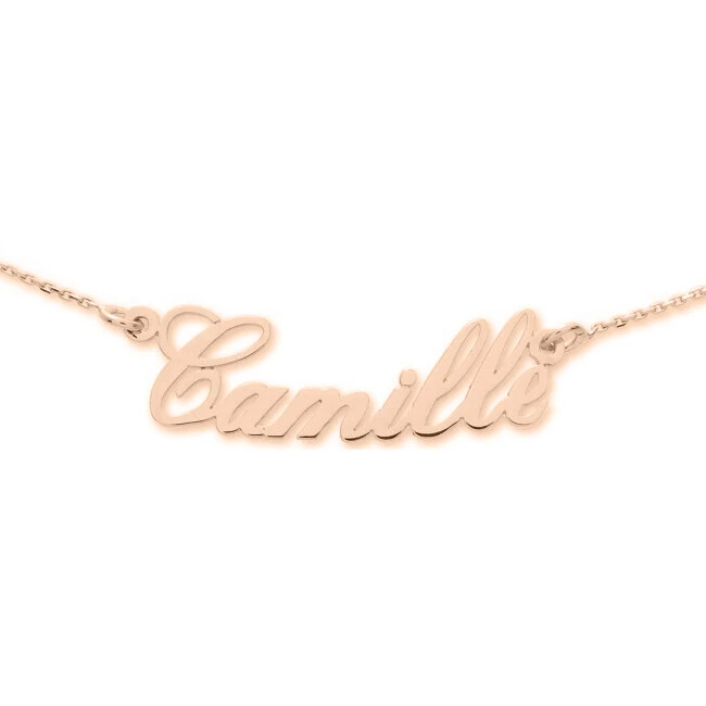 Collier Prénom - Or Rose 18ct 3 Collier Prénom - Or Rose 18ct