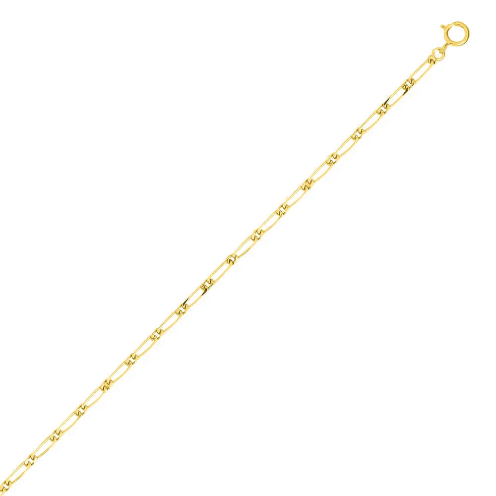 Chaine Gourmette Cheval Alternée - Or Jaune 18ct 5 Chaine Gourmette Cheval Alternée - Or Jaune 18ct – Image 3