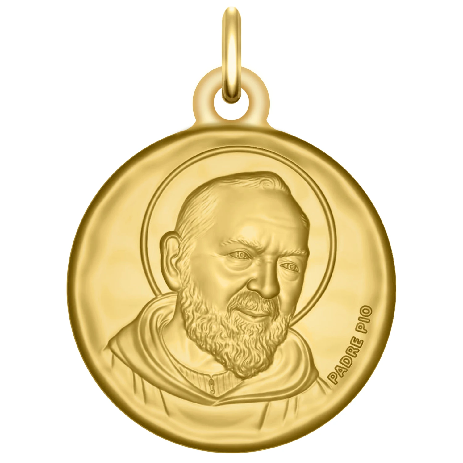 Médaille Saint Padre Pio - Or Jaune 18ct 3 Médaille Saint Padre Pio - Or Jaune 18ct