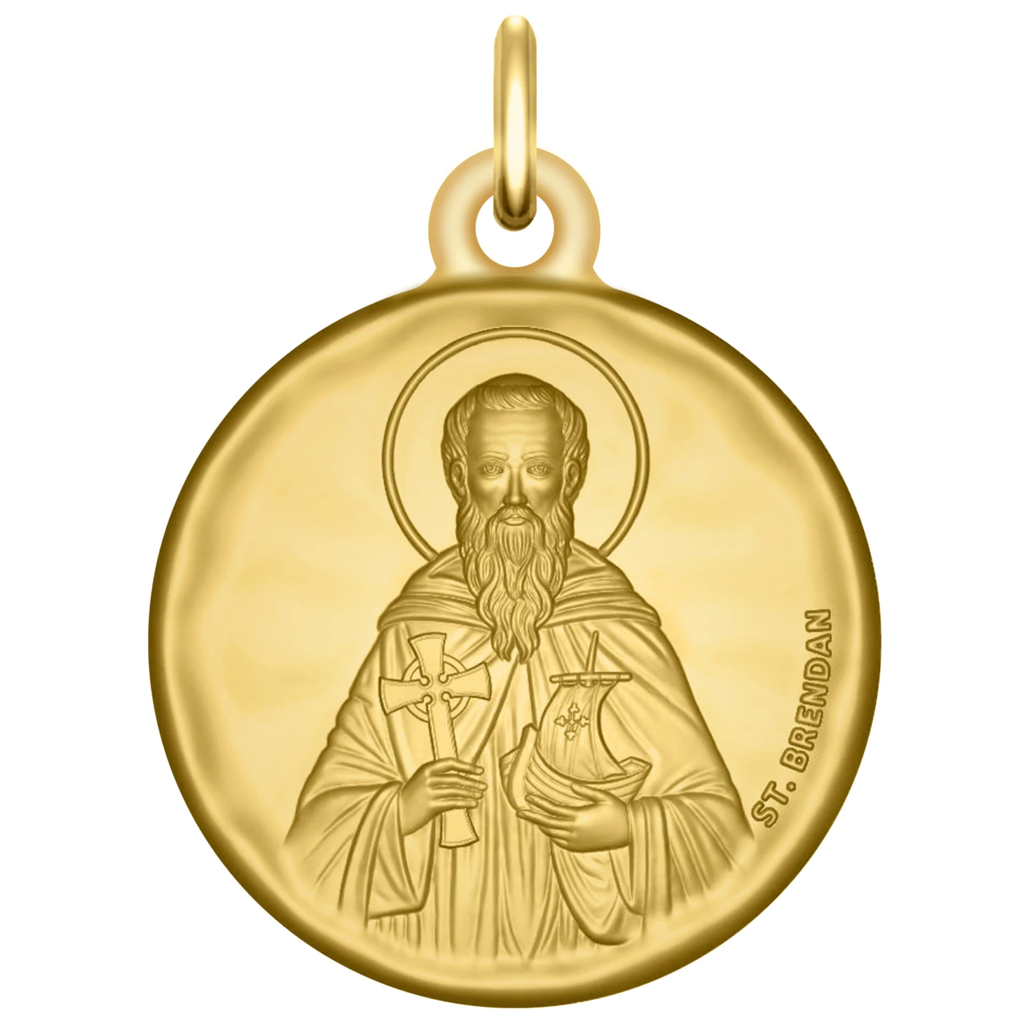Médaille Saint Brendan - Or Jaune 18ct 3 Médaille Saint Brendan - Or Jaune 18ct