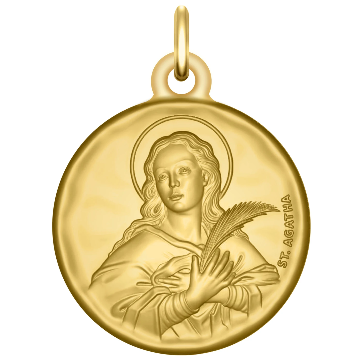 Médaille Sainte Agathe - Or Jaune 18ct 3 Médaille Sainte Agathe - Or Jaune 18ct