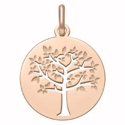 Médaille Arbre De Vie Printanier Ajouré - Or Rose 18ct