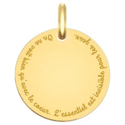 Médaille Citation "Le Petit Prince" - Or Jaune 18ct