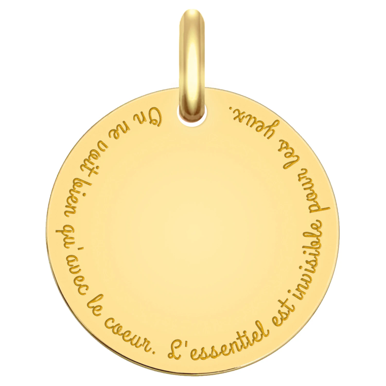 Médaille Citation "Le Petit Prince" - Or Jaune 18ct 3 Médaille Citation "Le Petit Prince" - Or Jaune 18ct