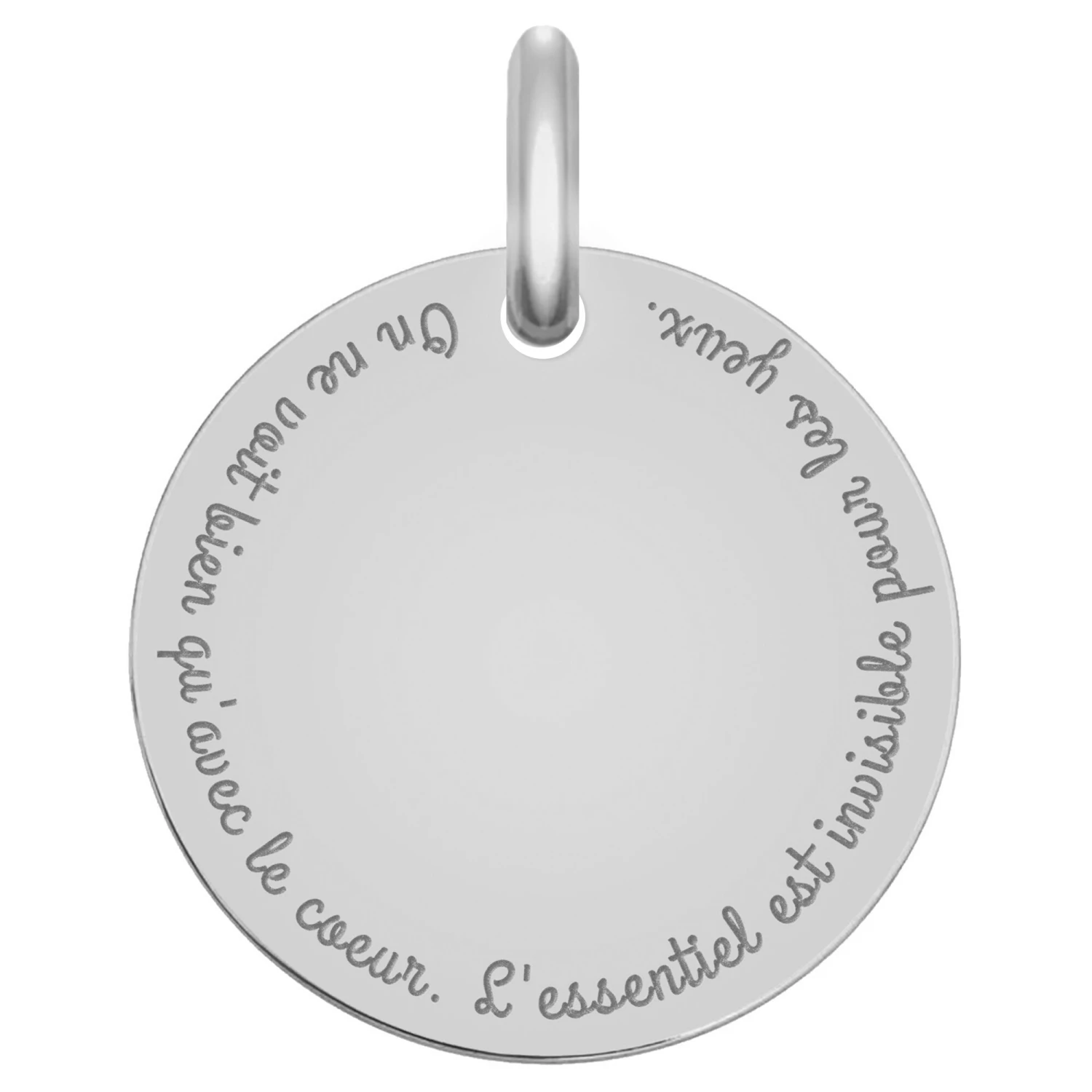 Médaille Citation "Le Petit Prince" - Argent Massif 3 Médaille Citation "Le Petit Prince" - Argent Massif