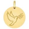 Médaille Colombe Au Rameau - Or Jaune 9ct 1 Médaille Colombe Au Rameau - Or Jaune 9ct -Maison de la Médaille Soldes medaille colombe au rameau product