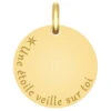 Médaille Une étoile Veille Sur Toi - Or Jaune 9ct -Maison de la Médaille Soldes medaille etoille veille sur toi product 3