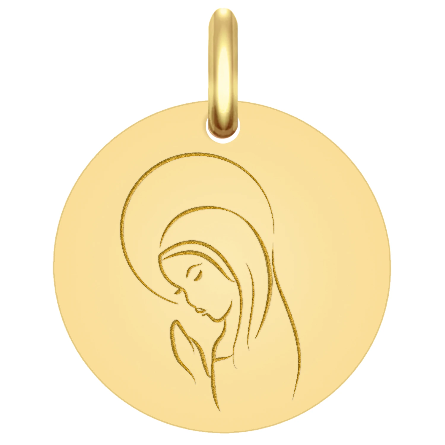 Médaille Vierge Sérénité - Or Jaune 18ct 3 Médaille Vierge Sérénité - Or Jaune 18ct