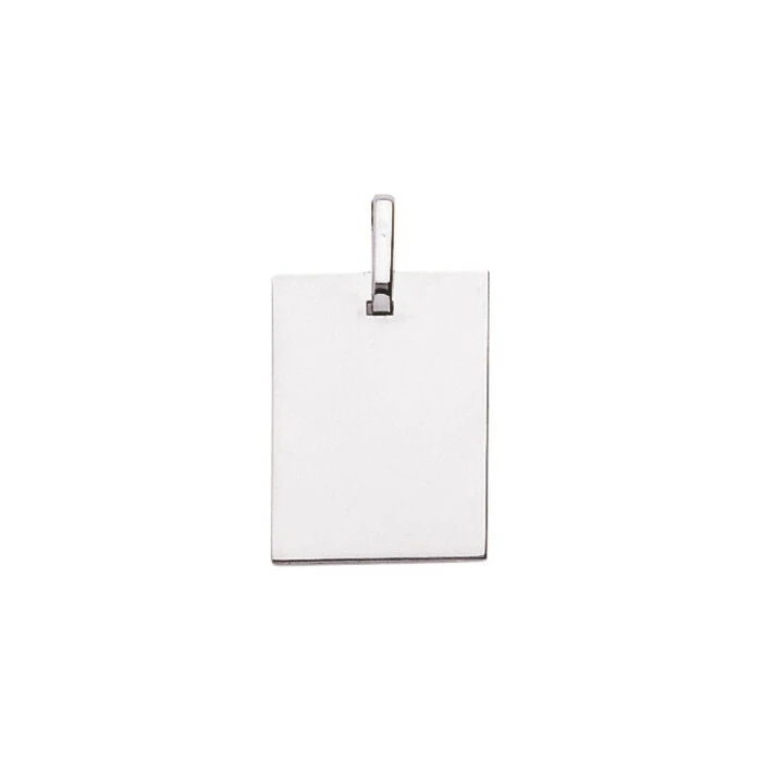 Pendentif Plaque Rectangle - Or Blanc 18ct 4 Pendentif Plaque Rectangle - Or Blanc 18ct – Image 2
