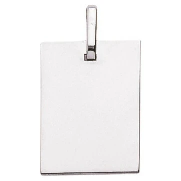 Pendentif Plaque Rectangle - Or Blanc 18ct 3 Pendentif Plaque Rectangle - Or Blanc 18ct
