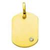 Pendentif Plaque Tonneau - Diamant & Or Jaune 18ct 2 Pendentif Plaque Tonneau - Diamant & Or Jaune 18ct -Maison de la Médaille Soldes pendentif plaque diamant T3B product xl product