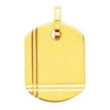 Pendentif Plaque Tonneau Striée - Or Jaune 18ct 2 Pendentif Plaque Tonneau Striée - Or Jaune 18ct -Maison de la Médaille Soldes pendentif plaque or jaune product xl product