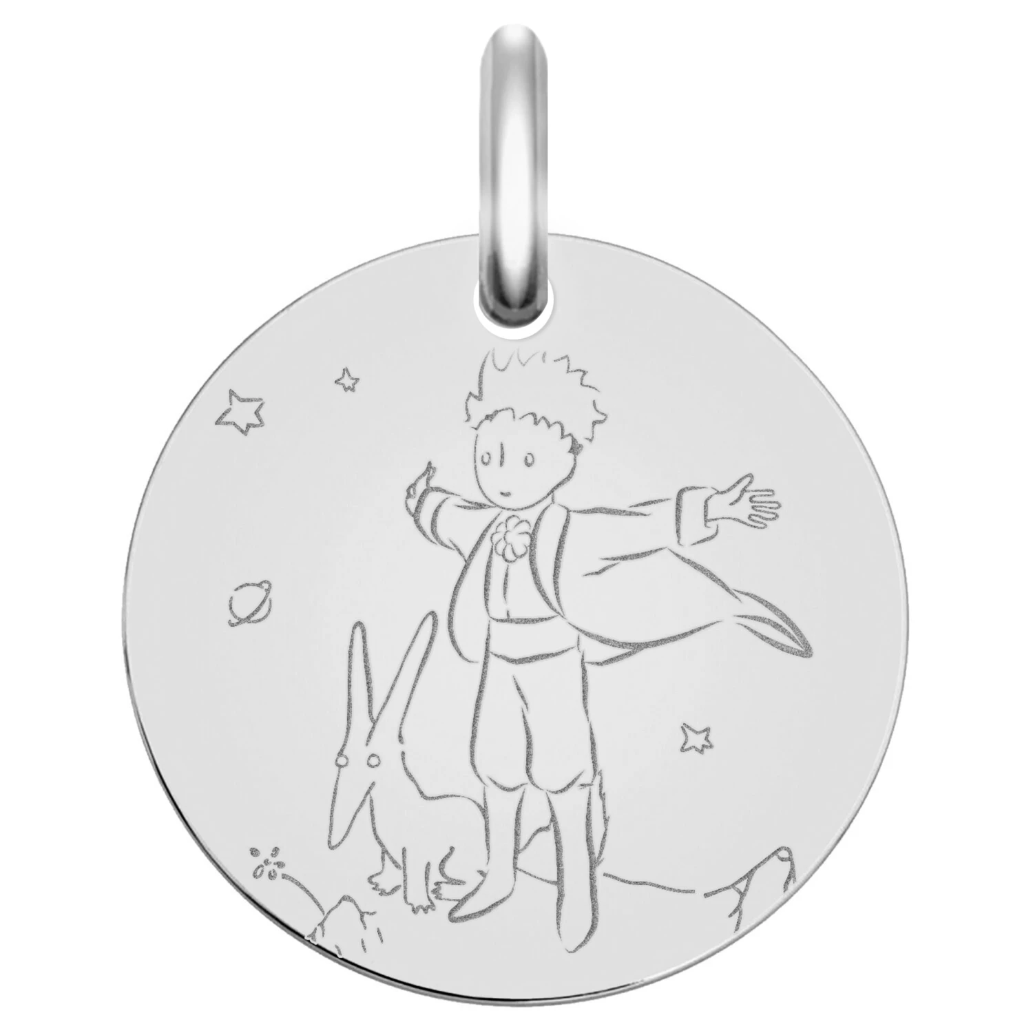 Médaille Petit Prince Au Vent - Argent Massif 3 Médaille Petit Prince Au Vent - Argent Massif