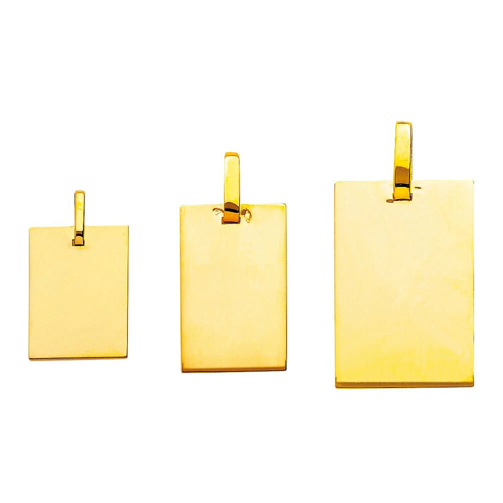 Pendentif Plaque - Or Jaune 18ct 4 Pendentif Plaque - Or Jaune 18ct – Image 2