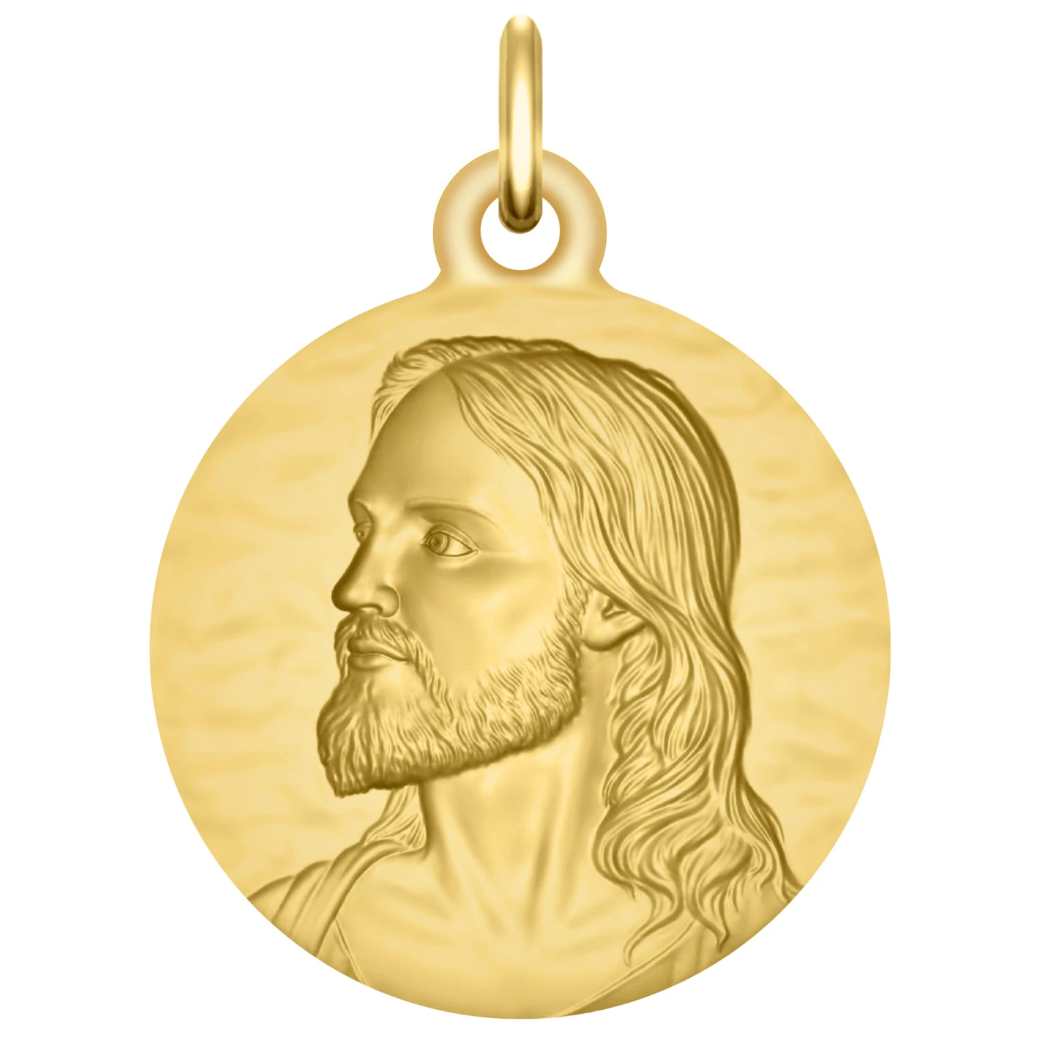 Médaille Du Christ Martelée - Or Jaune 9ct 3 Médaille Du Christ Martelée - Or Jaune 9ct